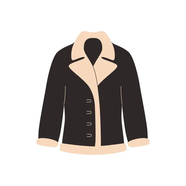 Fashion Women Coat Cartoon Stylish Garment Basic Clothing Apparel Winter — Stock Vector