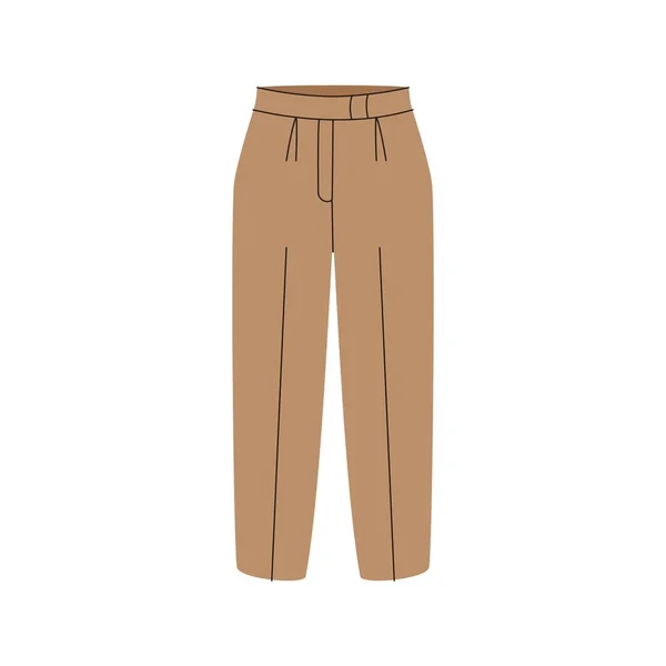 时尚的女人裤子 时尚的基本裤子 雅致的服装 卡通服装衣橱 矢量平面插图 — 图库矢量图片