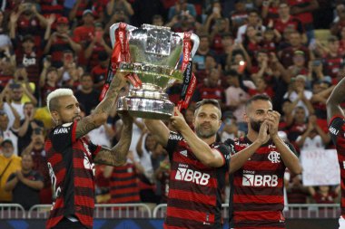 Brezilya Futbol Şampiyonası: Flamengo Santos 'a karşı. 25 Ekim 2022, Rio de Janeiro, Brezilya: Brezilya 'daki Maracana Stadyumu' nda düzenlenen Brezilya Futbol Şampiyonası 'nın 34. turu için Flamengo ve Santos arasındaki futbol maçı