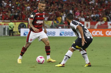 Brezilya Futbol Şampiyonası: Flamengo Santos 'a karşı. 25 Ekim 2022, Rio de Janeiro, Brezilya: Brezilya 'daki Maracana Stadyumu' nda düzenlenen Brezilya Futbol Şampiyonası 'nın 34. turu için Flamengo ve Santos arasındaki futbol maçı