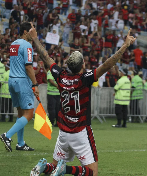 Mistrzostwa Brazylii Piłce Nożnej Flamengo Santos Października 2022 Rio Janeiro — Zdjęcie stockowe