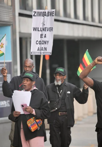 Zimbabwe Never Colony Again Protest Nyc October 2022 New York — Stock Photo, Image