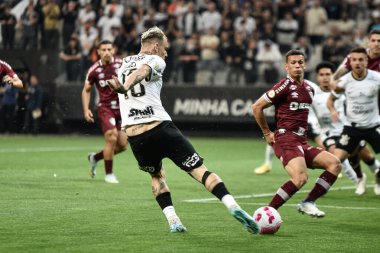 Brezilya Futbol Şampiyonası: Korintliler Fluminense 'e karşı. 26 Ekim 2022, Sao Paulo, Brezilya: Korintliler ve Fluminense arasındaki futbol, Sao Paulo 'daki Neo Quimica Arena' da düzenlenen 34. Brezilya Futbol Şampiyonası için geçerlidir.