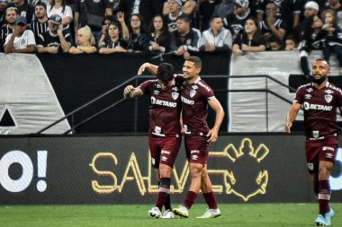 Brezilya Futbol Şampiyonası: Korintliler Fluminense 'e karşı. 26 Ekim 2022, Sao Paulo, Brezilya: Korintliler ve Fluminense arasındaki futbol, Sao Paulo 'daki Neo Quimica Arena' da düzenlenen 34. Brezilya Futbol Şampiyonası için geçerlidir.