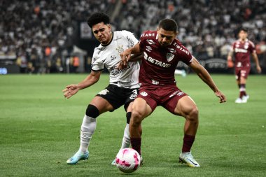 Brezilya Futbol Şampiyonası: Korintliler Fluminense 'e karşı. 26 Ekim 2022, Sao Paulo, Brezilya: Korintliler ve Fluminense arasındaki futbol, Sao Paulo 'daki Neo Quimica Arena' da düzenlenen 34. Brezilya Futbol Şampiyonası için geçerlidir.