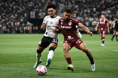 Brezilya Futbol Şampiyonası: Korintliler Fluminense 'e karşı. 26 Ekim 2022, Sao Paulo, Brezilya: Korintliler ve Fluminense arasındaki futbol, Sao Paulo 'daki Neo Quimica Arena' da düzenlenen 34. Brezilya Futbol Şampiyonası için geçerlidir.