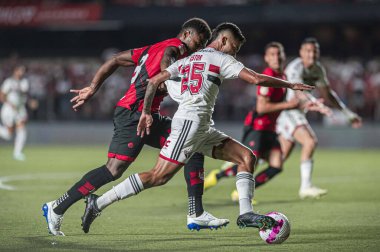 Brezilya Futbol Şampiyonası: Sao Paulo, Atletico Goianiense 'e karşı. 27 Ekim 2022, Sao Paulo, Brezilya: Morumbi Stadyumu 'nda düzenlenen 34. Brezilya Futbol Şampiyonası için geçerli olan Sao Paulo ve Atletico Goianiense arasındaki futbol maçı