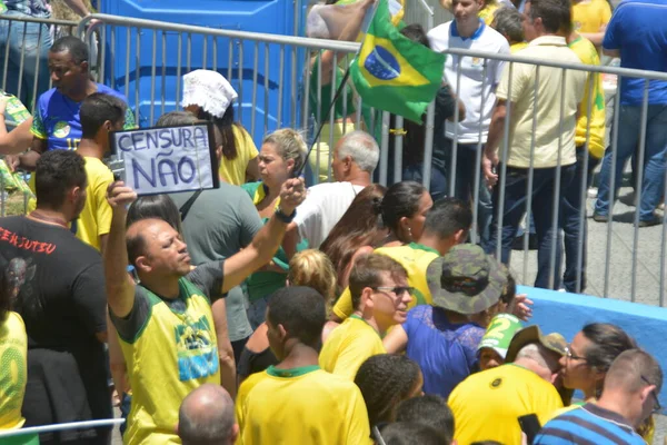 Int Újraválasztásra Jelölt Brazil Elnök Jair Bolsonaro Rio Janeiróban Kampányokat — Stock Fotó