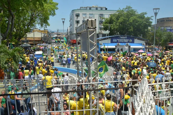 Int Presidente Brasileño Jair Bolsonaro Candidato Reelección Hace Campaña Río — Foto de Stock