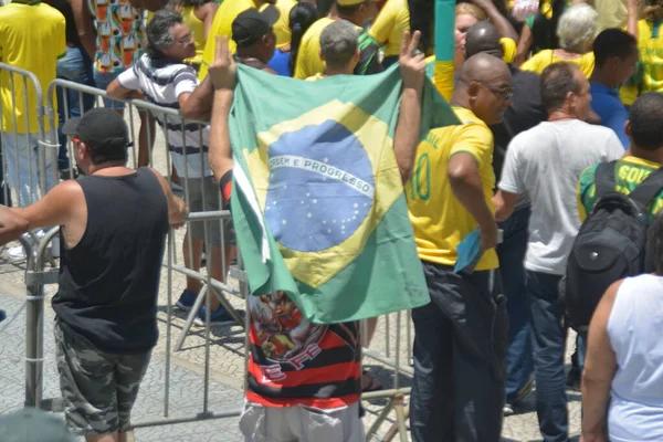 Brezilya Cumhurbaşkanı Jair Bolsonaro Yeniden Seçilme Adayı Rio Janeiro Kampanyalar — Stok fotoğraf