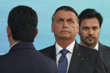  Brezilya Seçimleri: Eski başkan Lula ile Brezilya Cumhurbaşkanı Jair Bolsonaro arasında yapılan son tartışma TV Globo tarafından desteklendi. 28 Ekim 2022, Rio de Janeiro, Brezilya: Brezilya Cumhurbaşkanlığı adayları arasındaki son tartışma 