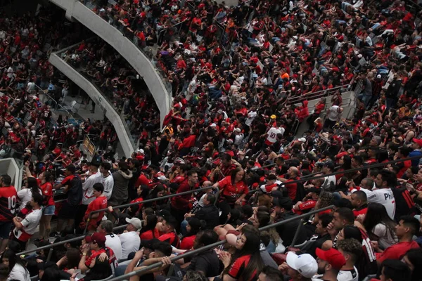 Libertadores Soccer Cup Finały Fani Athletico Oglądają Mecz Przeciwko Flamengo — Zdjęcie stockowe
