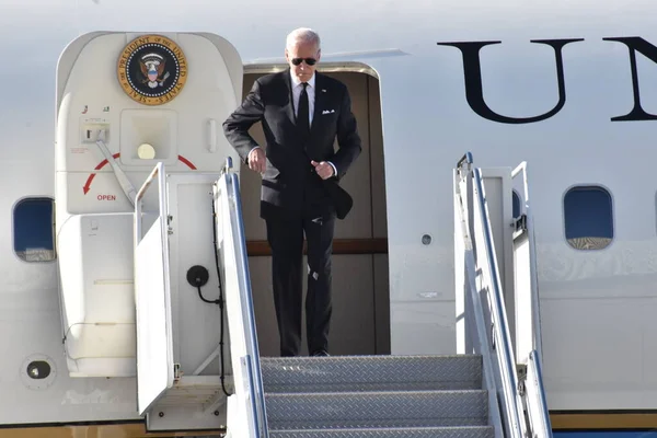 President United States Joe Biden Arrives John Kennedy Airport New — Stock Photo, Image