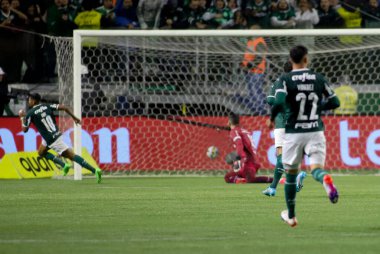 Palmeiras takımı Brezilya Futbol Şampiyonası şampiyonudur. 2 Kasım 2022, Sao Paulo, Brezilya: Palmeiras ve Fortaleza arasındaki futbol maçı, Allianz Parque Stadyumu 'nda düzenlenen 35.