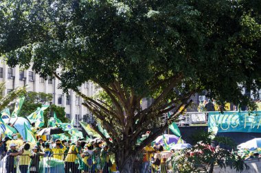 Brezilya Cumhurbaşkanı Jair Bolsonaristas 'ın destekçileri Rio de Janeiro' daki Doğu Askeri Komutanlığı önünde kamp yapmaya devam ediyorlar. 5 Kasım 2022, Rio de Janeiro, Brezilya: Cumhurbaşkanı Jair Bolsonaro 'nun destekçileri (Liberal Parti) 