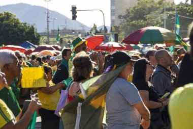 Brezilya Cumhurbaşkanı Jair Bolsonaristas 'ın destekçileri Rio de Janeiro' daki Doğu Askeri Komutanlığı önünde kamp yapmaya devam ediyorlar. 5 Kasım 2022, Rio de Janeiro, Brezilya: Cumhurbaşkanı Jair Bolsonaro 'nun destekçileri (Liberal Parti) 