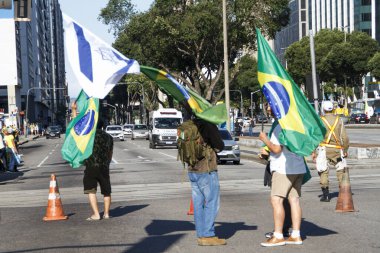 Brezilya Cumhurbaşkanı Jair Bolsonaristas 'ın destekçileri Rio de Janeiro' daki Doğu Askeri Komutanlığı önünde kamp yapmaya devam ediyorlar. 5 Kasım 2022, Rio de Janeiro, Brezilya: Cumhurbaşkanı Jair Bolsonaro 'nun destekçileri (Liberal Parti) 