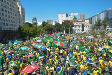 Brezilya Cumhurbaşkanı Jair Bolsonaristas 'ın destekçileri Rio de Janeiro' daki Doğu Askeri Komutanlığı önünde kamp yapmaya devam ediyorlar. 5 Kasım 2022, Rio de Janeiro, Brezilya: Cumhurbaşkanı Jair Bolsonaro 'nun destekçileri (Liberal Parti) 