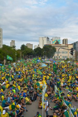 Brezilya Cumhurbaşkanı Jair Bolsonaro 'nun destekçileri Rio de Janeiro' daki Doğu Askeri Komutanlığı önünde kamp yapmaya devam ediyorlar. 6 Kasım 2022, Rio de Janeiro, Brezilya: Cumhurbaşkanı Jair Bolsonaro 'nun destekçileri (Liberal Parti) 