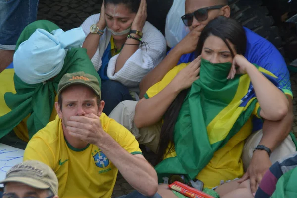 Zastánci Brazilského Prezidenta Jaira Bolsonara Zůstávají Tábořeni Před Východním Vojenským — Stock fotografie