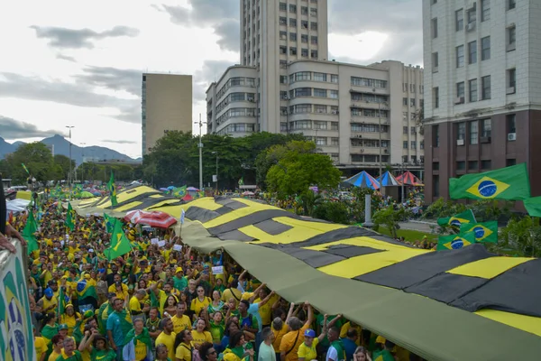 Υποστηρικτές Του Βραζιλιάνου Προέδρου Jair Bolsonaro Παραμένουν Στρατοπεδευμένοι Μπροστά Από — Φωτογραφία Αρχείου