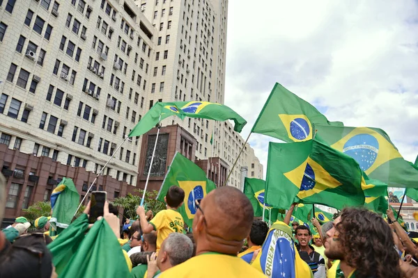 Sostenitori Del Presidente Brasiliano Jair Bolsonaro Rimangono Accampati Davanti Comando — Foto Stock