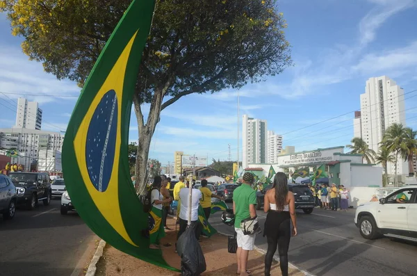 Bolsonaristas Llaman Intervención Militar Protesta Natal Noviembre 2022 Natal Rio — Foto de Stock