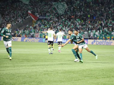 Brezilya Futbol Şampiyonası: Palmeiras Amerika-MG 'ye karşı. 9 Kasım 2022, Sao Paulo, Brezilya: Palmeiras takımı Amerika-MG' ye karşı oynanan final maçında Brezilya şampiyonu unvanını kutluyor