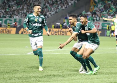 Brezilya Futbol Şampiyonası: Palmeiras Amerika-MG 'ye karşı. 9 Kasım 2022, Sao Paulo, Brezilya: Palmeiras takımı Amerika-MG' ye karşı oynanan final maçında Brezilya şampiyonu unvanını kutluyor