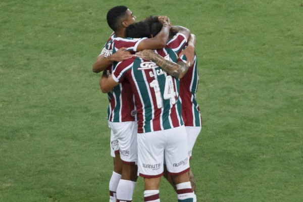 巴西足球锦标赛 Fluminense对Goias 2022年11月9日 巴西里约热内卢 Fuminense和Goias之间的足球比赛 在里约热内卢马拉卡纳体育场举行的第37轮巴西足球锦标赛上有效 — 图库照片