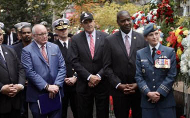 103. Gaziler Günü Geçidi 2022 - NYC. 11 Kasım 2022, New York, ABD: New York Şehri 103. Gaziler Günü Geçidi, Madison Square Parks Ebediyetsiz Işık Personel Alayı 'nda resmi çelenk seremonisi ve bir dakikalık saygı duruşuyla başlıyor..