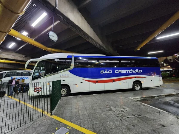 Intensiv Förflyttning Människor Tiete Bussterminal Sao Paulo November 2022 Sao — Stockfoto