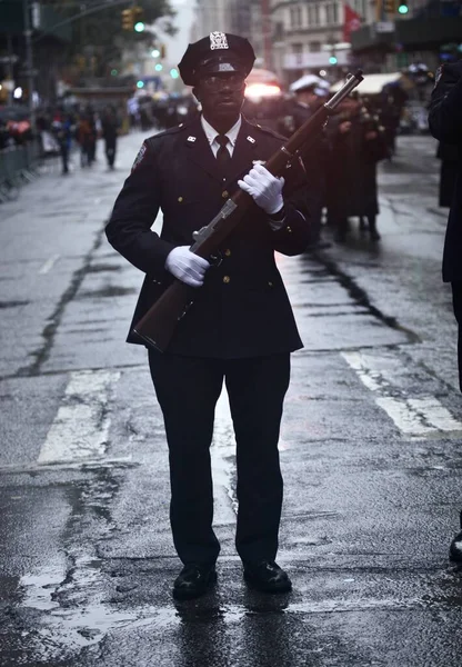 Novembro 2022 Nova York Eua Desfile Dia Dos Veteranos Nova — Fotografia de Stock