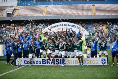 Brezilya 20 Yaş Altı Futbol Kupası: Palmeiras Flamengo 'ya karşı. 12 Kasım 2022, Barueri, Sao Paulo, Brezilya: Palmeiras ve Flamengo arasındaki futbol maçı, Arena Barueri Stadyumu 'nda düzenlenen Brezilya 20 Yaş Altı Futbol Kupası finali için geçerlidir.