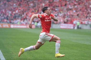 Brezilya Futbol Şampiyonası: Uluslararası Palmeiras 'a karşı. 13 Kasım 2022, Porto Alegre, Rio Grande do Sul, Brezilya: Brezilya Futbol Şampiyonası 'nın 38. turu için geçerli olan iç saha ve Palmeiras arasındaki futbol maçı