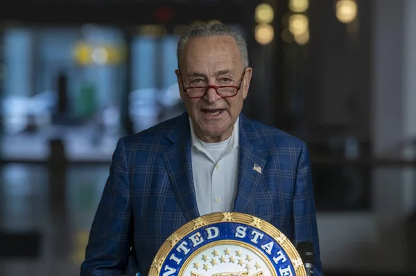 Senator Schumer Remarks Democrats Keep Control Senate November 2022 New — Stock Photo, Image