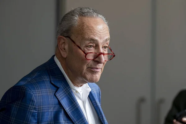 Senator Schumers Kommentarer Efter Demokraterna Behåller Kontrollen Över Senaten November — Stockfoto
