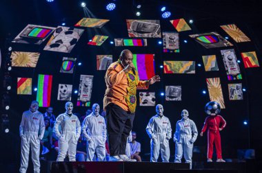 ESPN TV tarafından desteklenen Brezilya Futbol Şampiyonası 'nın en iyisi ödülü. 14 Kasım 2022, Sao Paulo, Brezilya: Brezilya Futbol Şampiyonası 'na katılan oyuncular ve koçlar ESPN televizyonunda verilen Ballon d' Or ödülüne katıldılar.