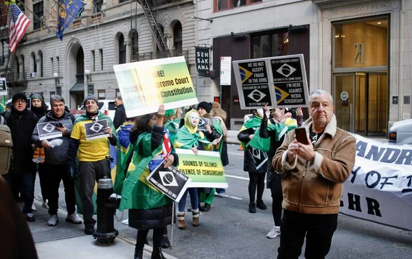 Protestos Brasileiros Lide Brasil Conference Novembro 2022 Nova York Eua — Fotografia de Stock