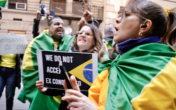 Nouveau Manifestation Des Brésiliens Conférence Lide Brazil Novembre 2022 New — Photo
