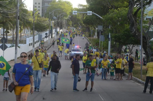 Apoiantes Presidente Brasileiro Jair Bolsonaro Protestam Natal Novembro 2022 Natal — Fotografia de Stock