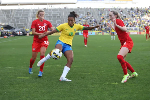 Frauenfußball Freundschaftsspiel Zwischen Brasilien Und Kanada November 2022 Sao Paulo — Stockfoto
