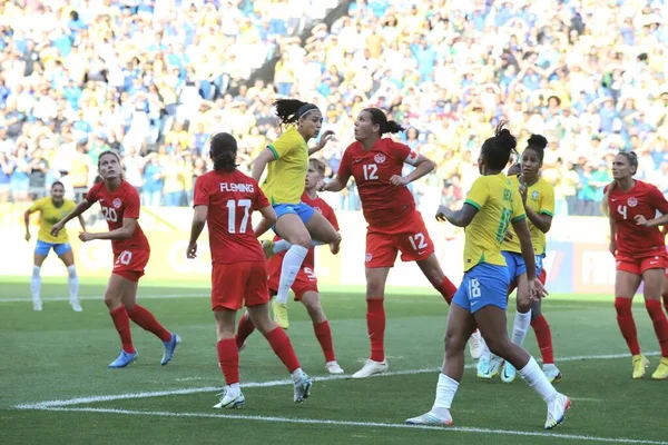 Football Féminin Match Amical Entre Brésil Canada Novembre 2022 Sao — Photo