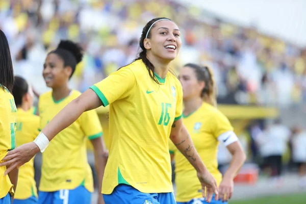 Fútbol Femenino Partido Amistoso Entre Brasil Canadá Noviembre 2022 Sao —  Fotos de Stock