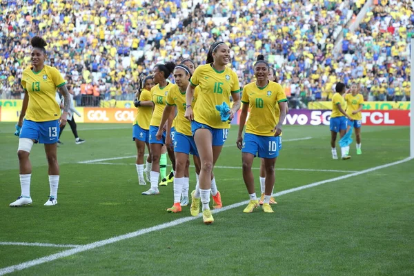 Fútbol Femenino Partido Amistoso Entre Brasil Canadá Noviembre 2022 Sao — Foto de Stock