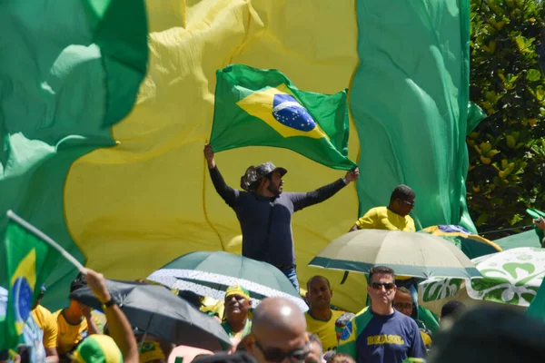 Bolsonariści Protestują Przed Wschodnim Dowództwem Wojskowym Rio Janeiro Listopada 2022 — Zdjęcie stockowe