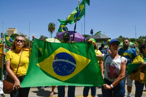 Bolsonaristas Protestan Frente Comando Militar Oriental Río Janeiro Noviembre 2022 — Foto de Stock