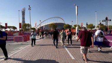 FIFA Dünya Kupası Katarı 2022: Almanya-Japonya maçında taraftarlar. 23 Kasım 2022, Doha, Katar: FIFA Dünya Kupası Katarı E Grubu adına Almanya ile Japonya arasında oynanan futbol maçında taraftarların hareketi