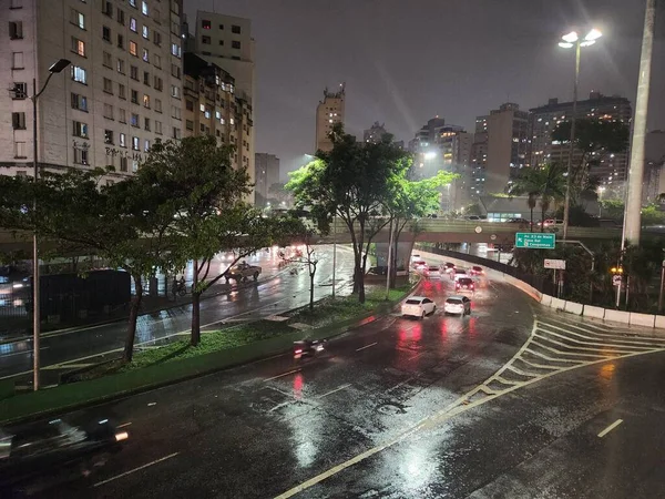 Erős Eső Sújtja Sao Paulo Városát 2022 November Sao Paulo — Stock Fotó