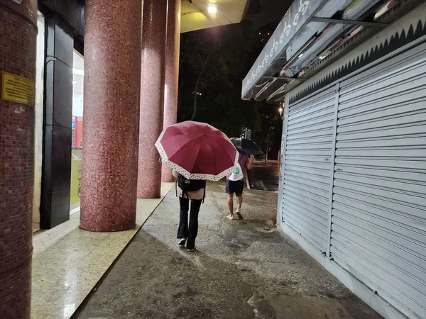 Проливной Дождь Обрушился Город Сан Паулу Ноября 2022 Года Сао — стоковое фото